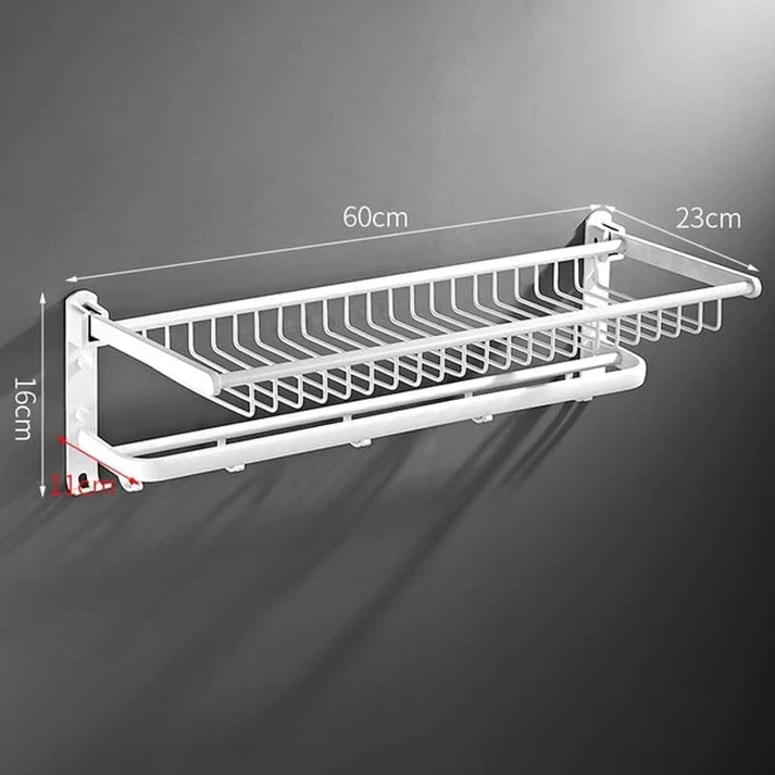 White Foldable Wall Rack