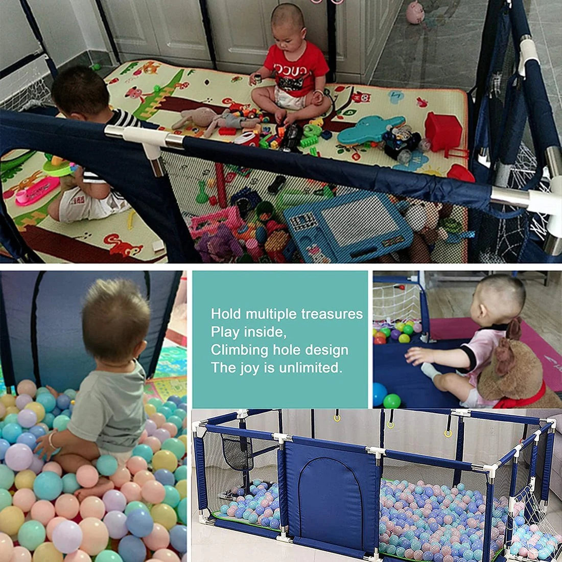 Portable Play Pen For Twin Baby And Toddler